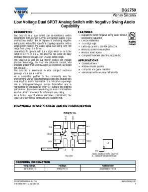 DG2750 Datasheet PDF Vishay Semiconductors