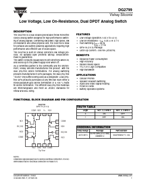 DG2799 Datasheet PDF Vishay Semiconductors