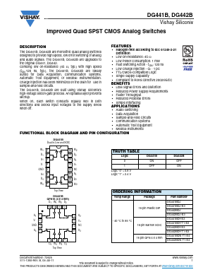 DG442B Datasheet PDF Vishay Semiconductors