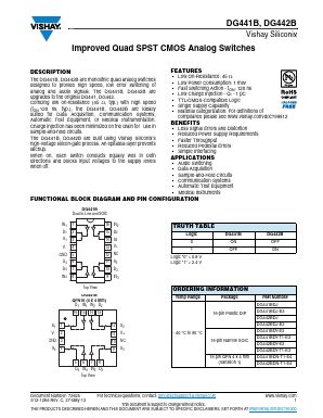 DG442B Datasheet PDF Vishay Semiconductors