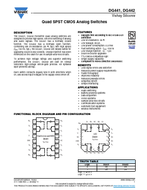 DG442DY Datasheet PDF Vishay Semiconductors