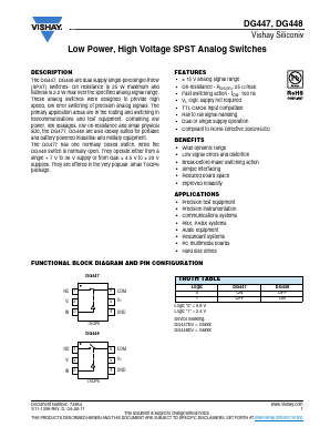 DG448 Datasheet PDF Vishay Semiconductors