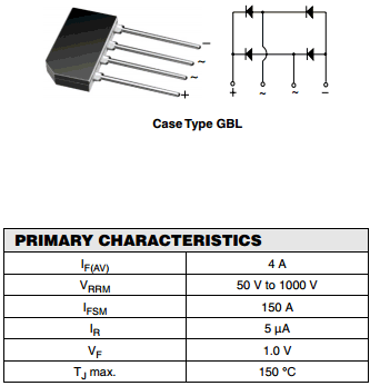 GBL08-E3/51 Datasheet PDF Vishay Semiconductors