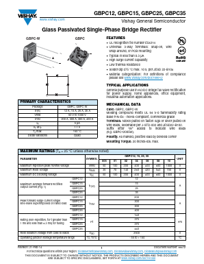 GBPC3510-E4/51 Datasheet PDF Vishay Semiconductors