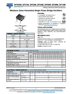 DF005M-E3/45 Datasheet PDF Vishay Semiconductors