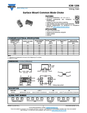 ICM-1206 Datasheet PDF Vishay Semiconductors