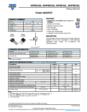 SIHFBE30S Datasheet PDF Vishay Semiconductors
