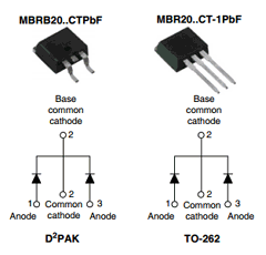 MBR20100CTTRL Datasheet PDF Vishay Semiconductors