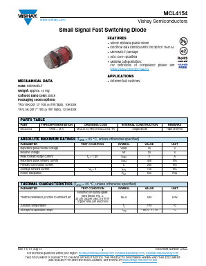 MCL4154-TR3 Datasheet PDF Vishay Semiconductors