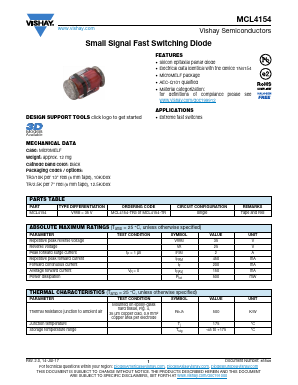 MCL4154-TR3 Datasheet PDF Vishay Semiconductors