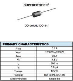 RGP02-12E-E3 Datasheet PDF Vishay Semiconductors