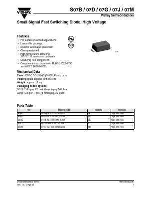 S07B Datasheet PDF Vishay Semiconductors