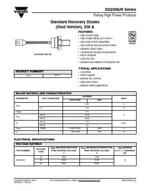 SD200N/R Datasheet PDF Vishay Semiconductors