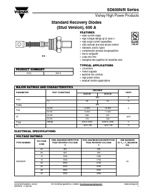 SD600NR Datasheet PDF Vishay Semiconductors