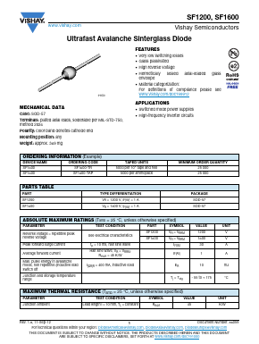 SF1600 Datasheet PDF Vishay Semiconductors