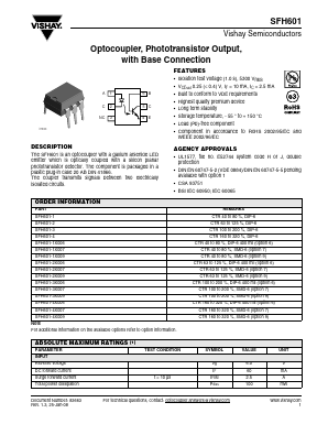 SFH601-2X007 Datasheet PDF Vishay Semiconductors