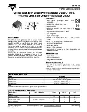 SFH636-X007 Datasheet PDF Vishay Semiconductors