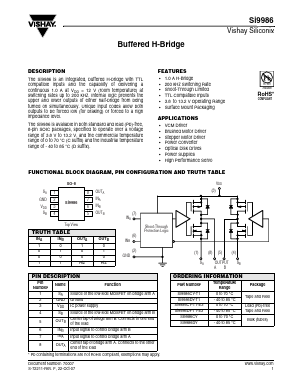 SI9986CY Datasheet PDF Vishay Semiconductors