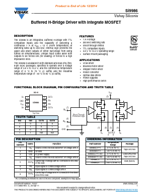 SI9986 Datasheet PDF Vishay Semiconductors