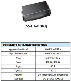 SMAJ5.0A( Datasheet PDF Vishay Semiconductors