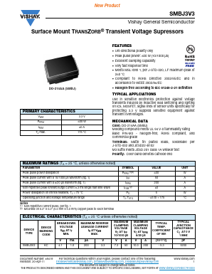 SMBJ3V3-M3 Datasheet PDF Vishay Semiconductors