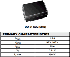 SS210HE3/52T Datasheet PDF Vishay Semiconductors