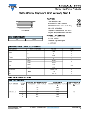 ST1200C18K3LP Datasheet PDF Vishay Semiconductors