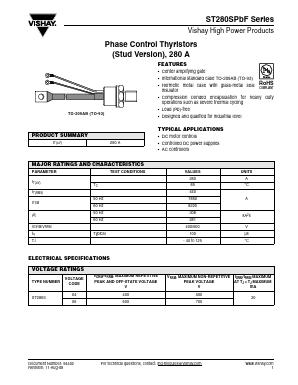 ST280S Datasheet PDF Vishay Semiconductors