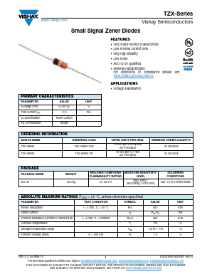 TZX11A Datasheet PDF Vishay Semiconductors