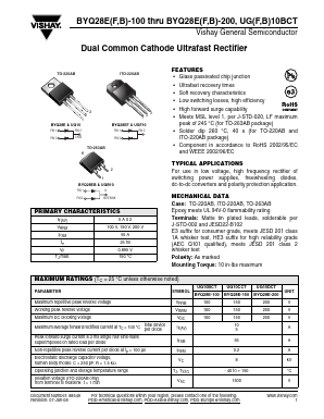 UG10DCTHE3/81 Datasheet PDF Vishay Semiconductors