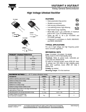 UG8HT Datasheet PDF Vishay Semiconductors