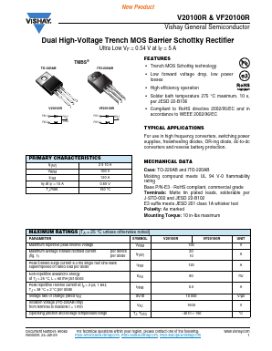 VF20100R-4W Datasheet PDF Vishay Semiconductors