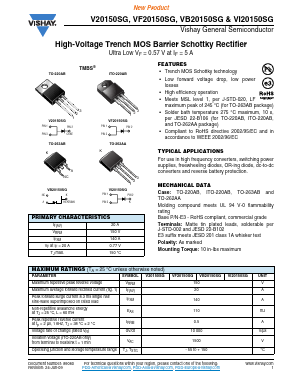 VF20150SG Datasheet PDF Vishay Semiconductors