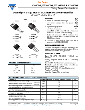 VB20200G-E3-4W Datasheet PDF Vishay Semiconductors