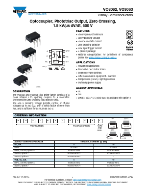 VO3063-X006 Datasheet PDF Vishay Semiconductors