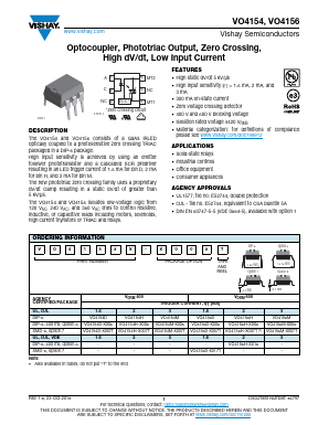 VO4154M-X006 Datasheet PDF Vishay Semiconductors