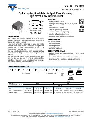 VO4154M Datasheet PDF Vishay Semiconductors