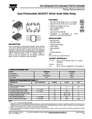 VO1263AAC Datasheet PDF Vishay Semiconductors