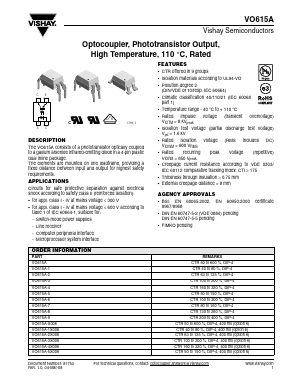 VO615A-9X007 Datasheet PDF Vishay Semiconductors
