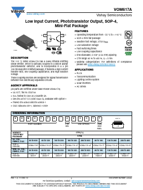 VOM617A-8X001T Datasheet PDF Vishay Semiconductors