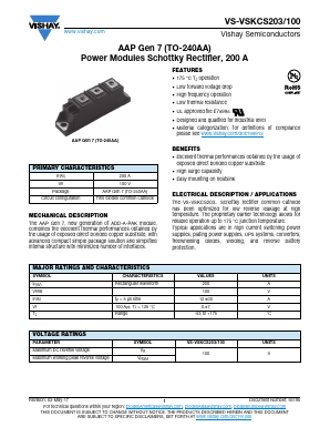 VSKCS203/100 Datasheet PDF Vishay Semiconductors