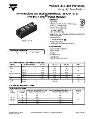VSKH142 Datasheet PDF Vishay Semiconductors