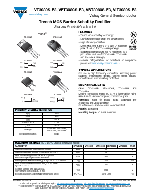VBT3080S-E3/4W Datasheet PDF Vishay Semiconductors