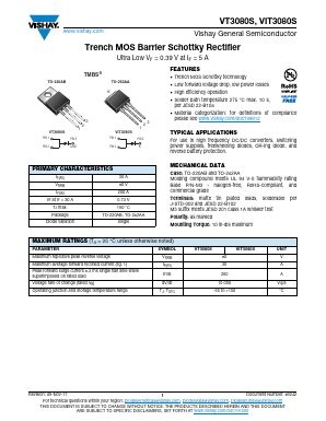 VT3080S-M3/4W Datasheet PDF Vishay Semiconductors
