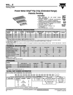 WSL2512E Datasheet PDF Vishay Semiconductors