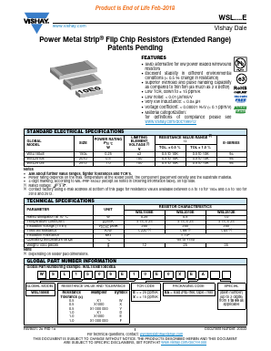 WSL2512E Datasheet PDF Vishay Semiconductors