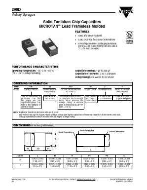 298D476X0010P2T Datasheet PDF Vishay Semiconductors