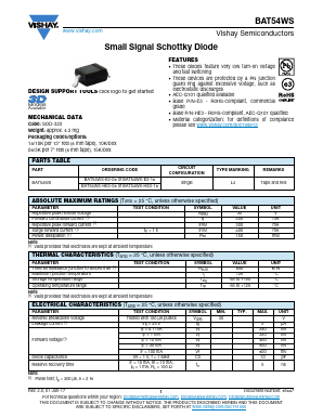 BAT54WS-E3-18 Datasheet PDF Vishay Semiconductors