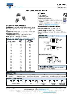 ILBB0603RK202V Datasheet PDF Vishay Semiconductors