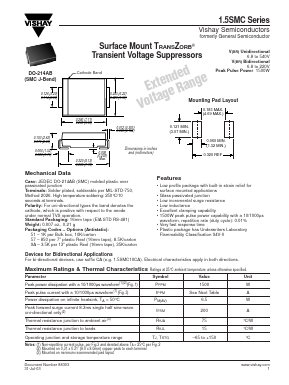1.5SMC100A Datasheet PDF Vishay Semiconductors